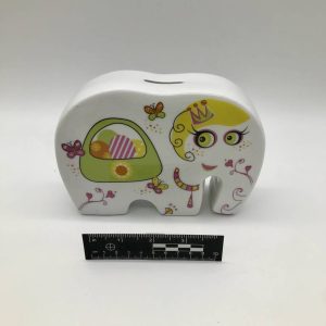 Ceramiczna skarbonka słoń kolorowa