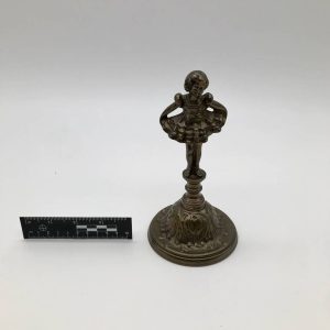 Figurka baleriny z mosiądzu — vintage